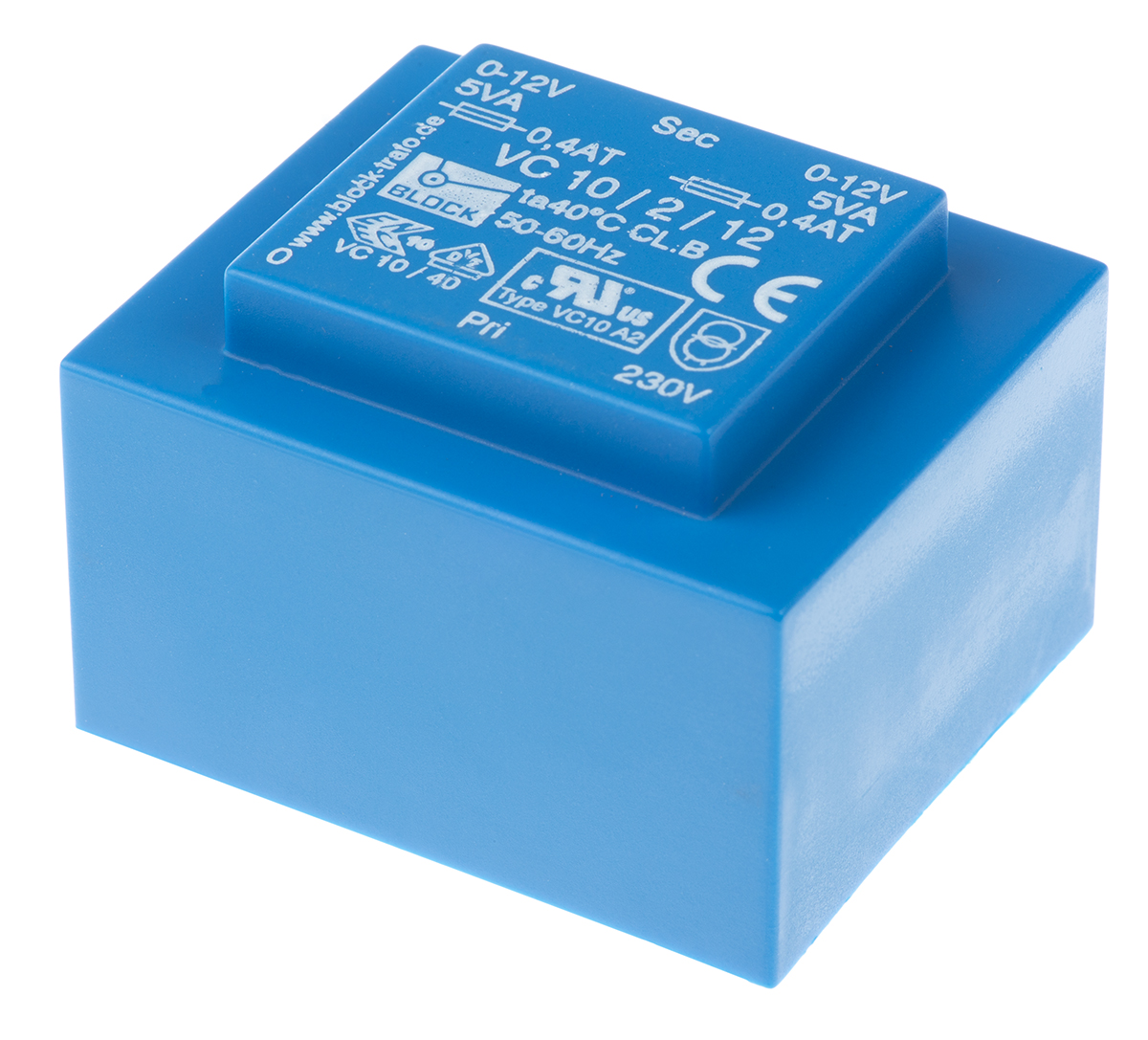 Block 12V ac 2 Output Through Hole PCB Transformer, 10VA