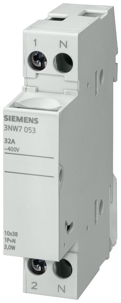 Siemens 20A Rail Mount Fuse Holder for 8 x 32mm Fuse, 1P, 400V