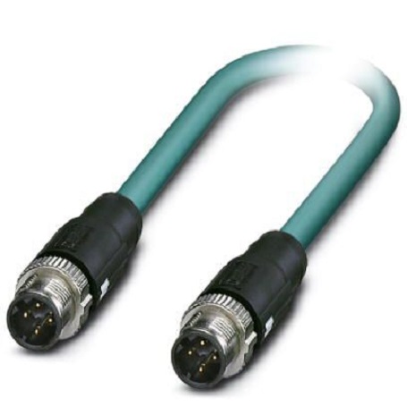 Phoenix Contact, 10m Cat5, Blue M12 to Male M12 Male, Shielded Shielded, Terminated