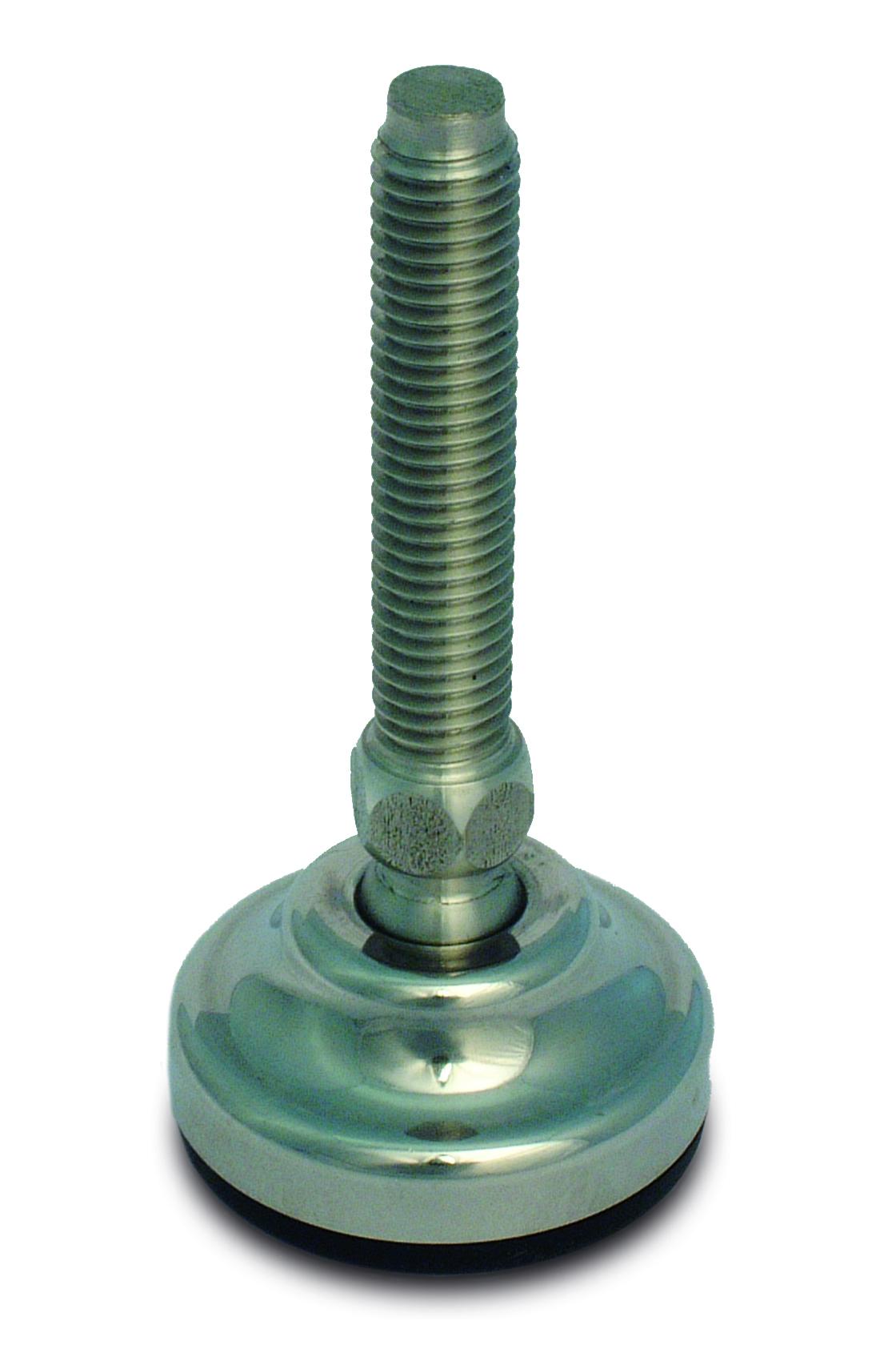 RS PRO M12 50mm Dia. Rubber Adjustable Foot, 1500kg Static Load Capacity 30° Tilt Angle