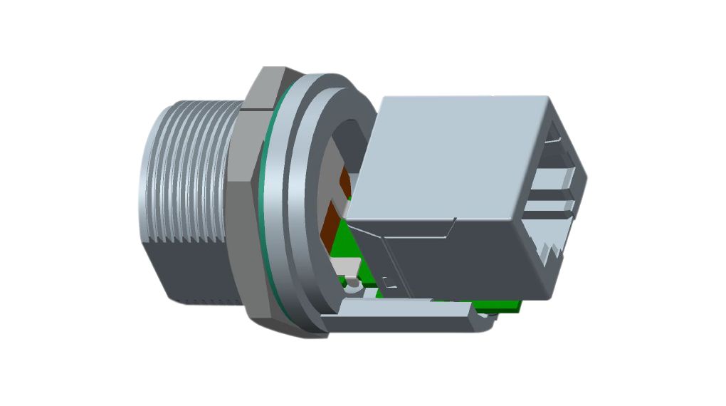 Amphenol Industrial RCP Series RJ45 RJ45 Panel Middle Size Screw