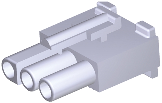 Molex, STANDARD .093" Female Connector Housing, 4.2mm Pitch, 3 Way, 1 Row