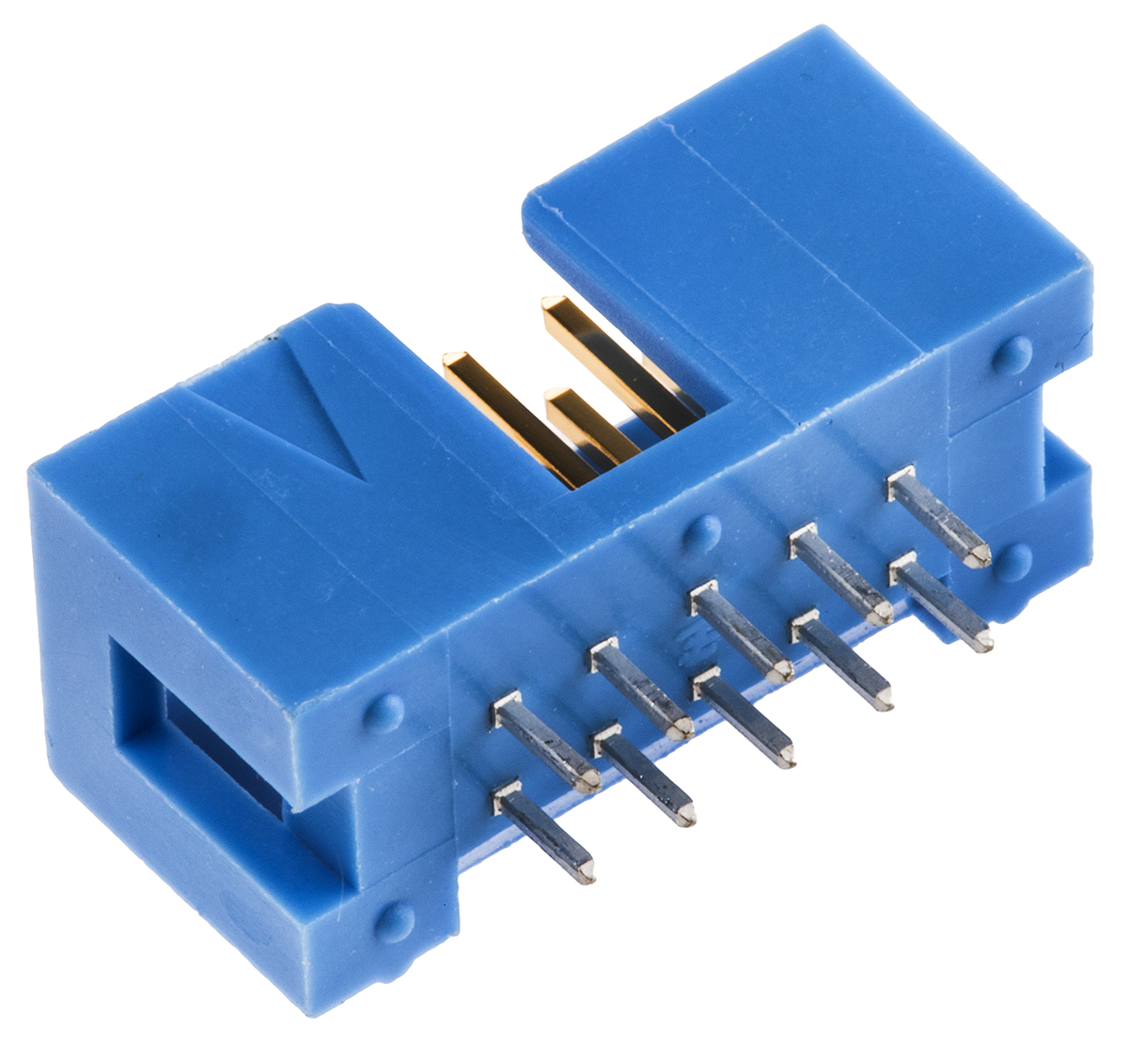 TE Connectivity AMP-LATCH Series Straight Through Hole PCB Header, 10 Contact(s), 2.54 mm Pitch, 2 Row, Shrouded