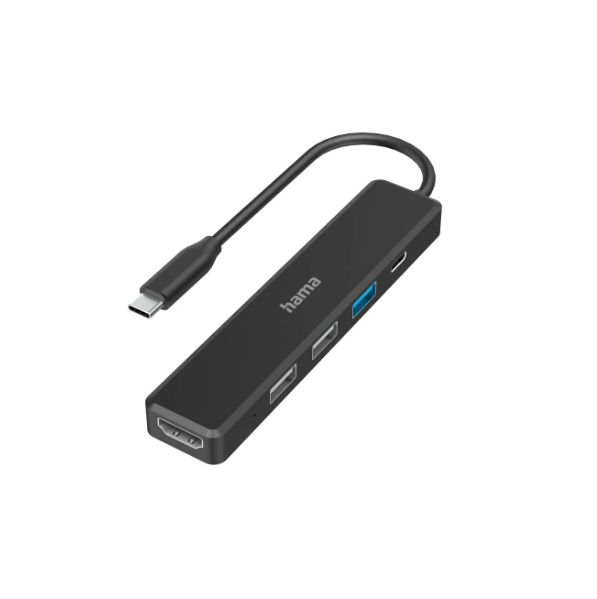 Hama 5 Port USB 3.2 USB C USB C Hub, USB Powered, 12.1 x 1.2 x 2.5cm