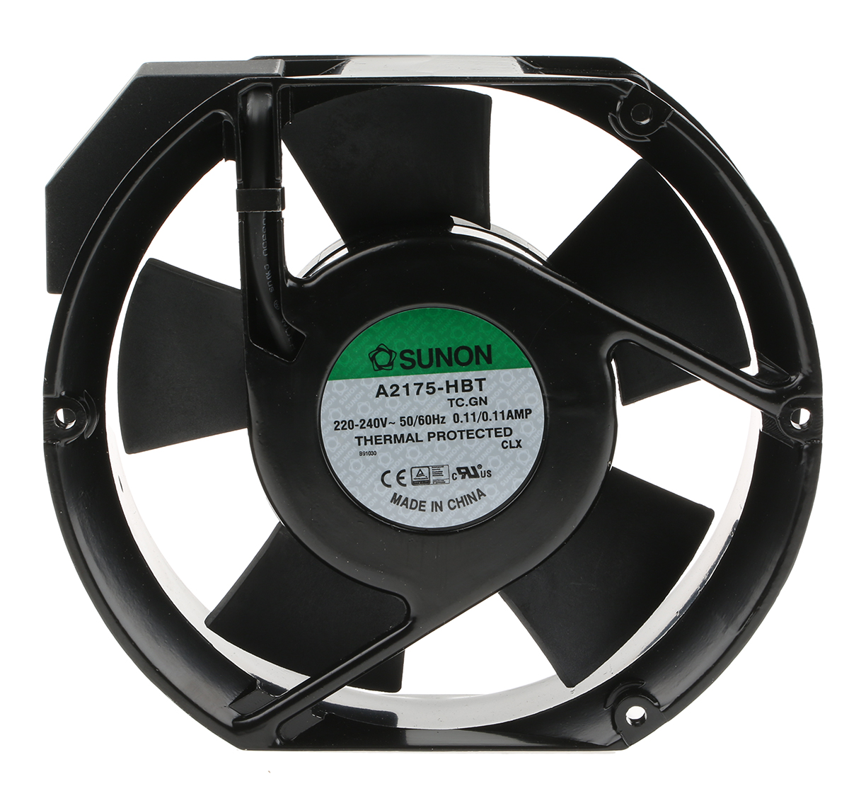 Sunon A2175 Series Axial Fan, 230 V ac, AC Operation, 344.9m³/h, 26W, 110mA Max, 171 x 151 x 51mm
