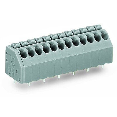 WAGO 236 Series PCB Terminal Block, 7-Contact, 3.5mm Pitch, Push-In, 1-Row, Cage Clamp Termination