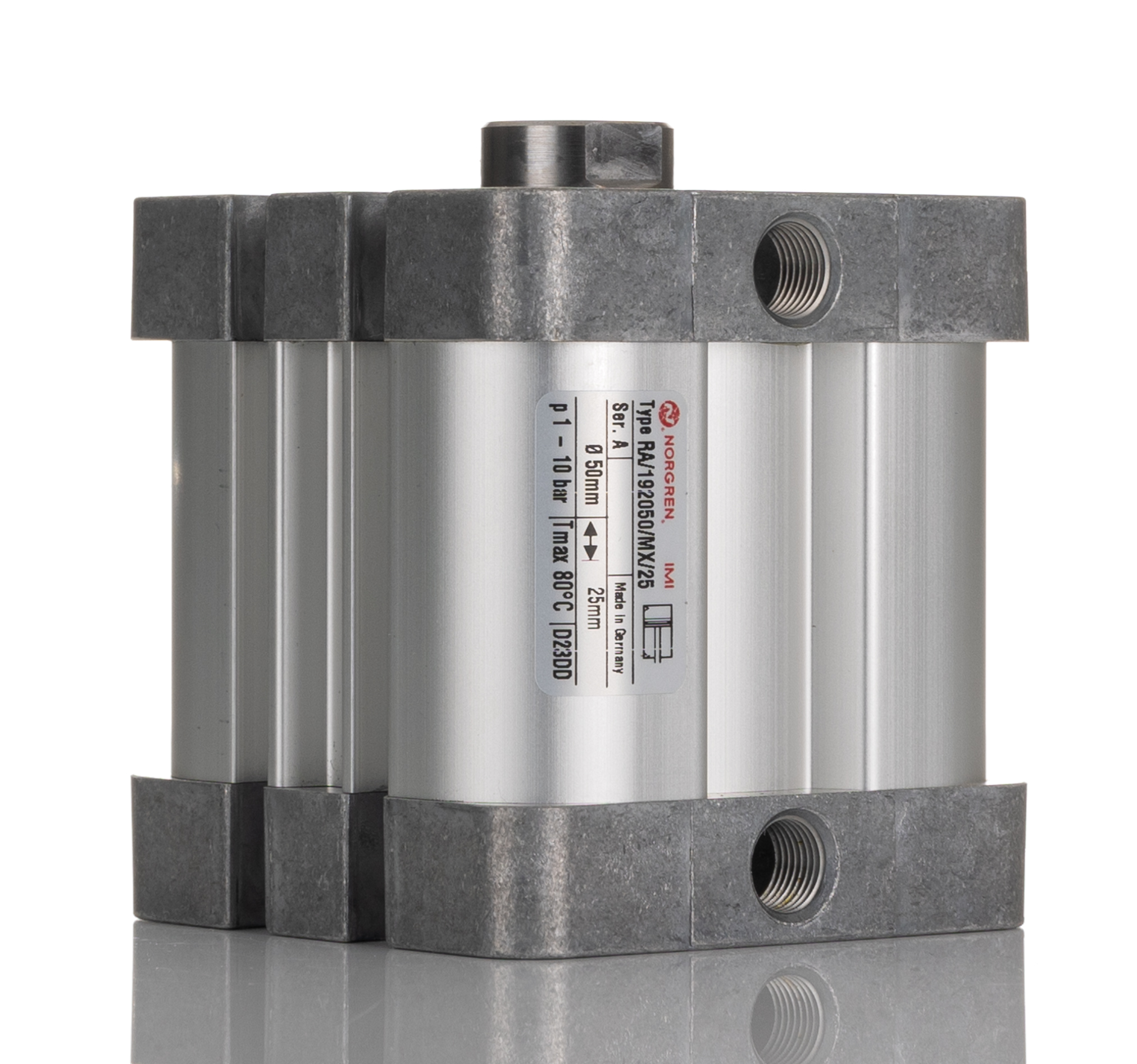 Norgren Pneumatic Compact Cylinder - RA/192050/MX/25 50 mm Bore, 25 mm ISO Compact Series, Double Acting Acting