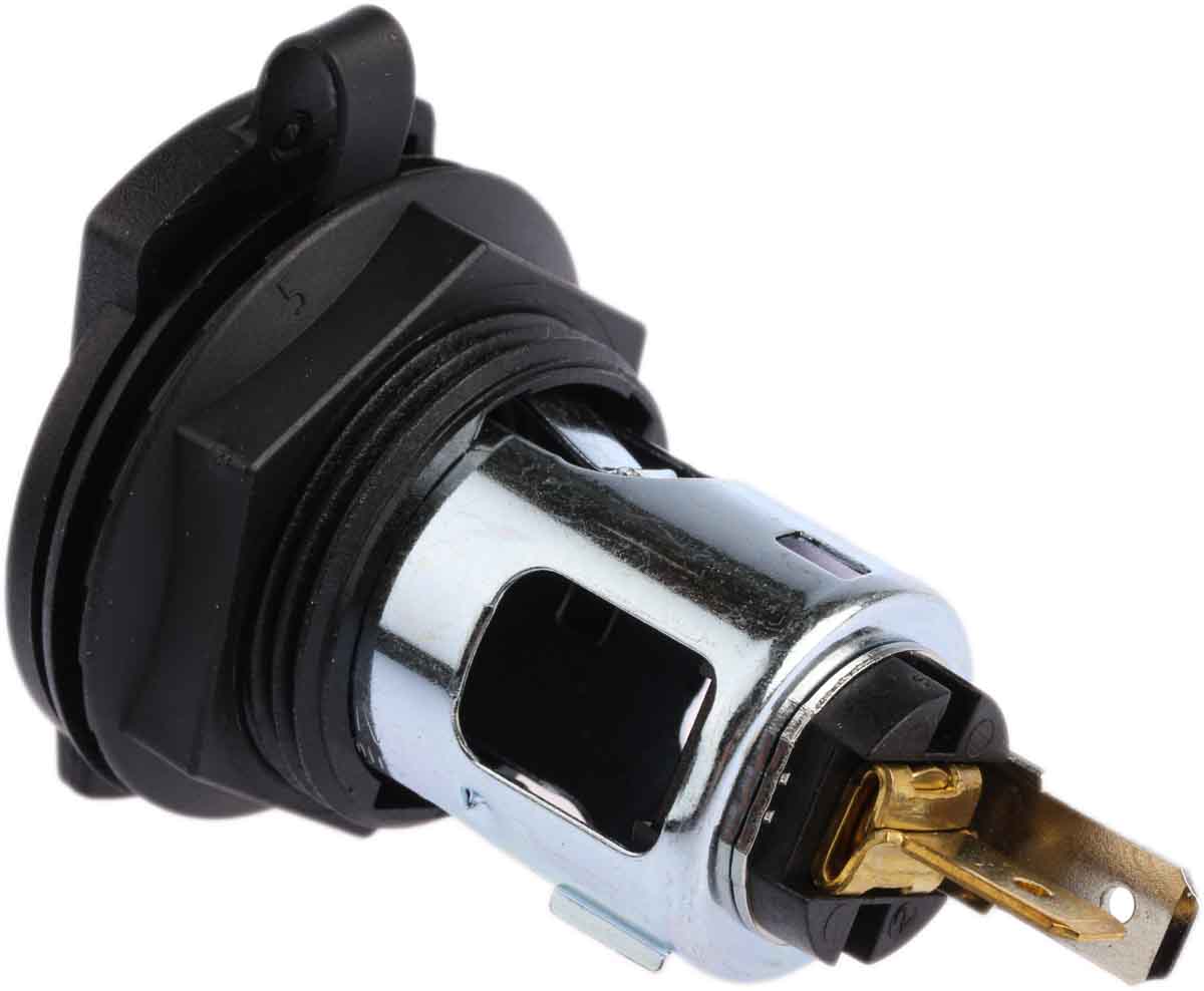 RS PRO Panel Mount, 15A Cigarette Lighter Socket