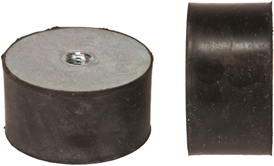 FIBET Cylindrical M12 Anti Vibration Mount, Female Buffer Foot with 746.4kg Compression Load