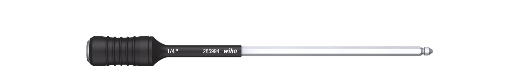 Wiha Hex Bit Holder Screwdriver, 1/4 in Tip, 4 mm Blade, 162 mm Overall