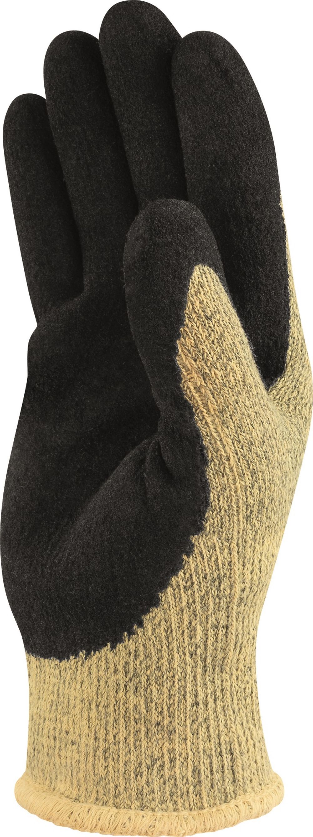 Delta Plus Yellow Aramid Knit General Handling Gloves, Size 9, Neoprene Coating
