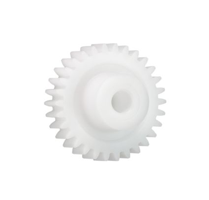 Igus Iguform S270 45 Teeth Spur Gear, 0.5 Module, 4mm Bore Diam, 22.5mm Pitch Diam, 12.2mm Hub Diam