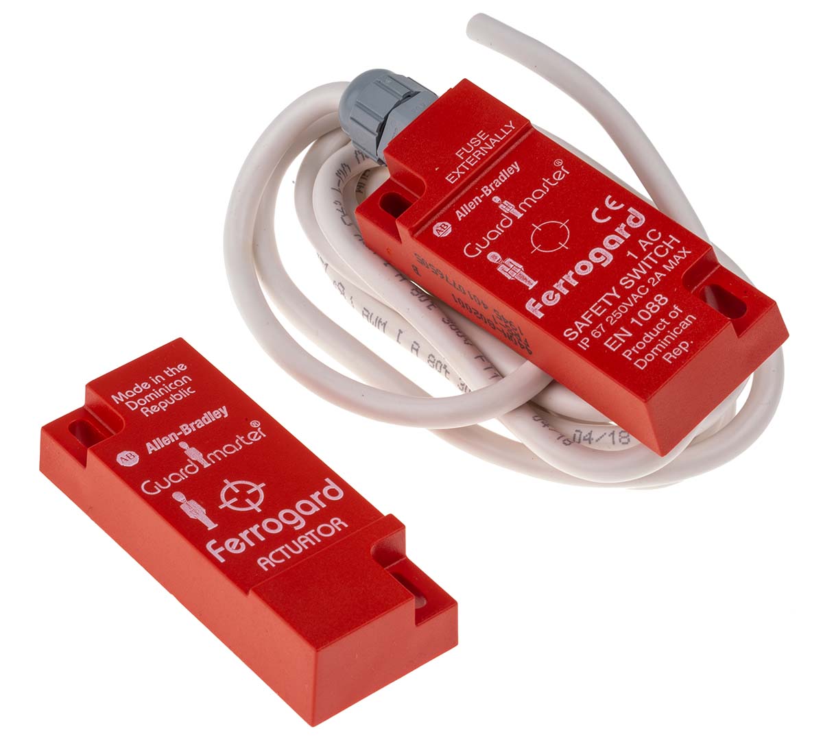 Allen Bradley Guardmaster 440N Series Magnetic Non-Contact Safety Switch, 250V ac, Plastic Housing, NC, 2m Cable
