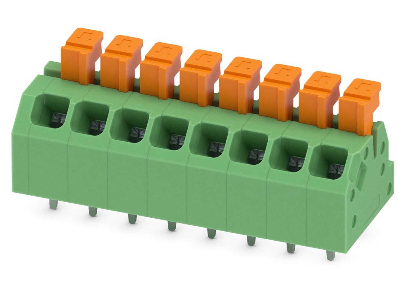 Phoenix Contact SPTAF 1/ 8-3.5-LL Series PCB Terminal Block, 8-Contact, 3.5mm Pitch, Through Hole Mount, 2-Row