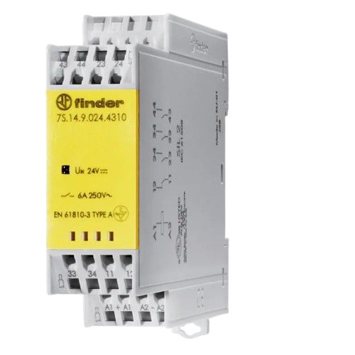Finder Force Guided Relay, 24V dc Coil Voltage, 4 Pole, 3PDT