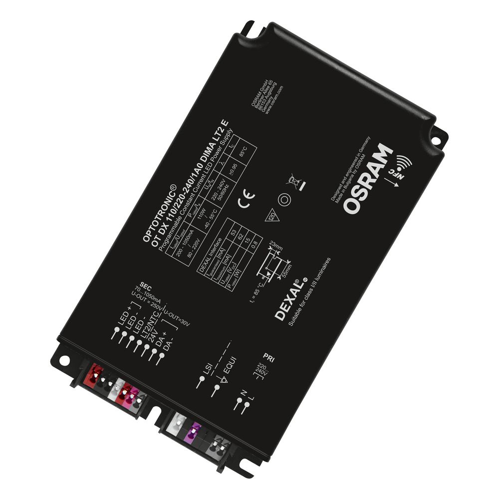 Osram Dimmable LED Driver, 75 → 220V Output, 110W Output, 1.05A Output, Constant Current Dimmable