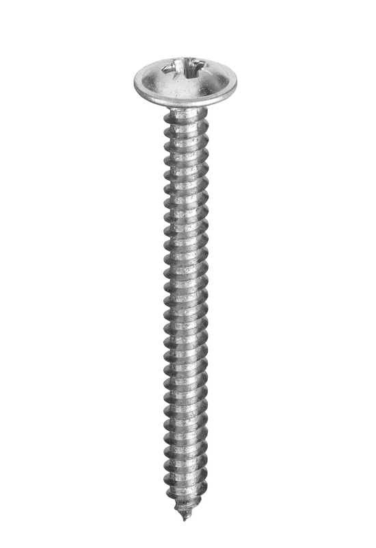 RS PRO Bright Zinc Plated Steel Flanged Head Self Tapping Screw, N°4 x 9.5mm Long
