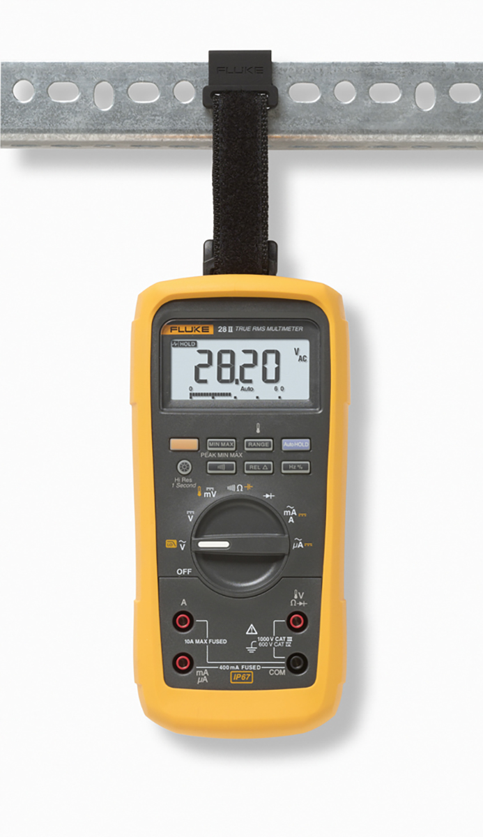 Fluke 28 Handheld Digital Multimeter, True RMS, 10A ac Max, 10A dc Max, 1000V ac Max - UKAS Calibrated