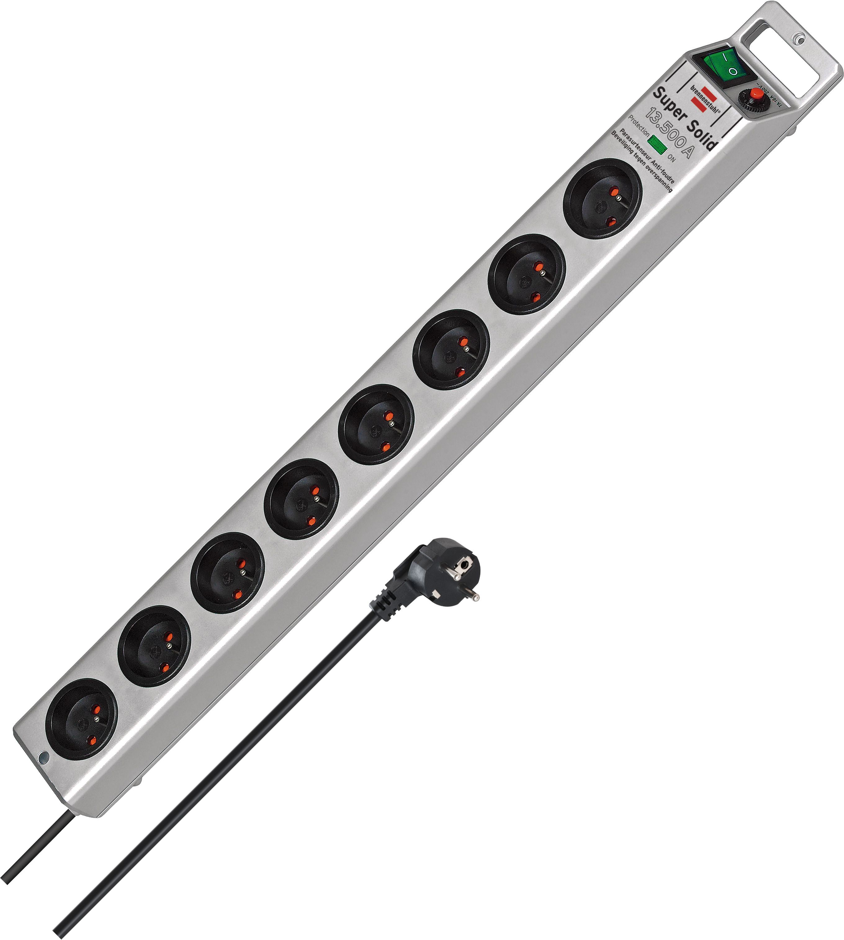 brennenstuhl 2.5m 8 Socket Type E - French Extension Lead, 230 V, IP20