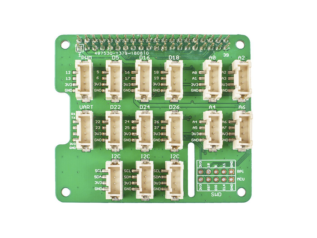 Seeed Studio Grove Base HAT with 13 Grove Module Connectors for Raspberry Pi