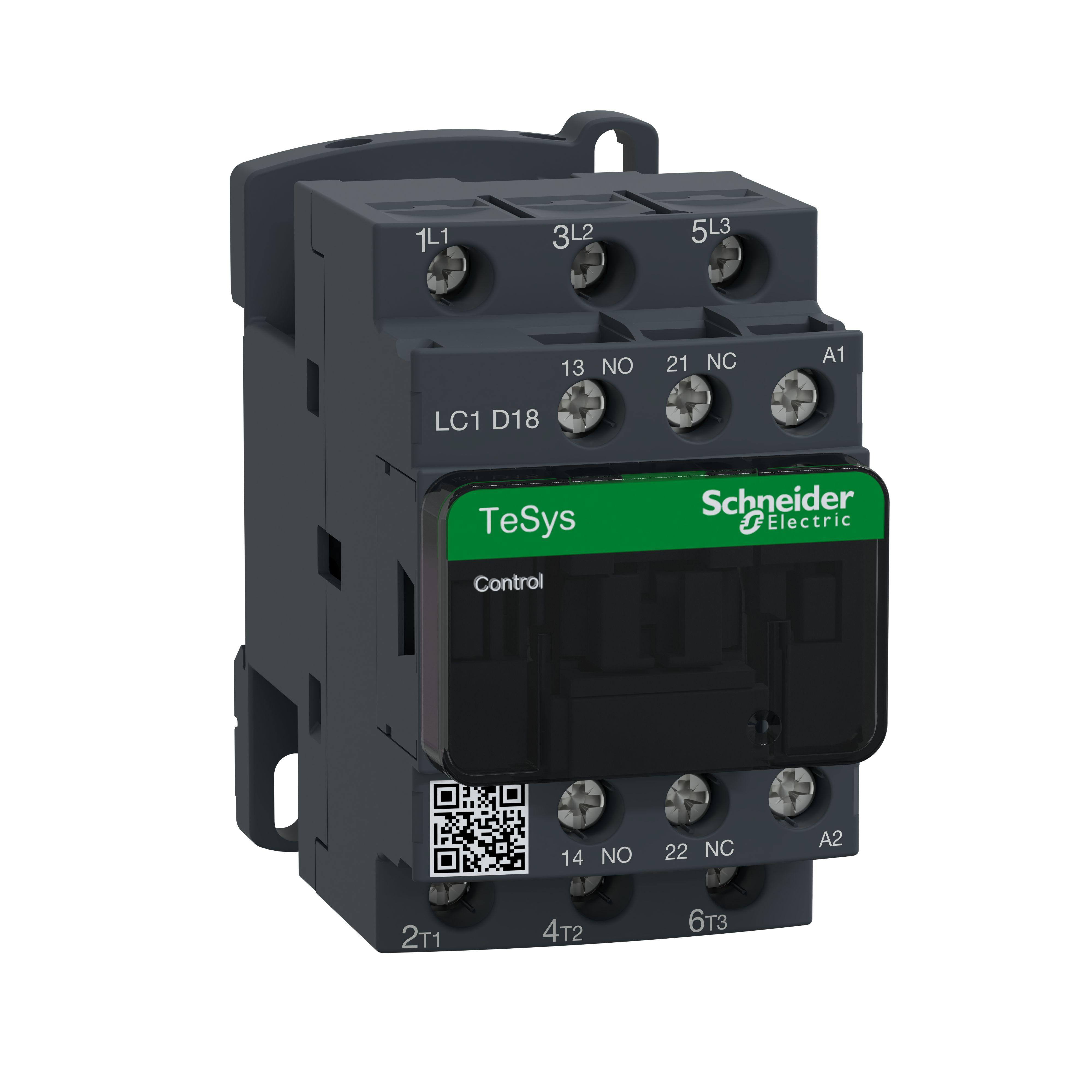 Schneider Electric TeSys D LC1D Contactor, 36 V ac Coil, 3-Pole, 18 A, 3NO, 690 V ac/dc