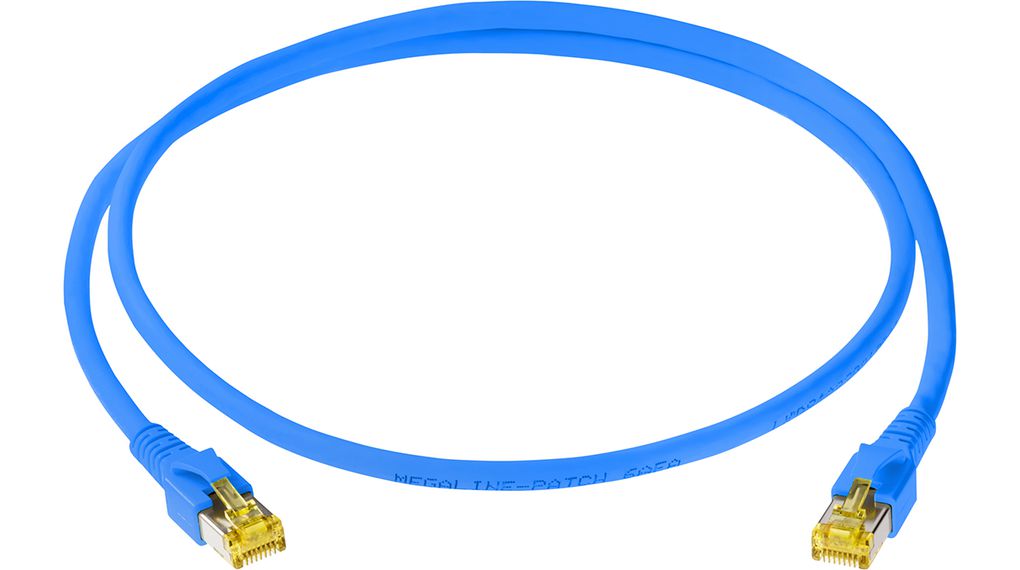 Leoni Kerpen, 3m Cat6a, Blue RJ45 to Male RJ45 Male, S/FTP, Terminated PVC Sheath