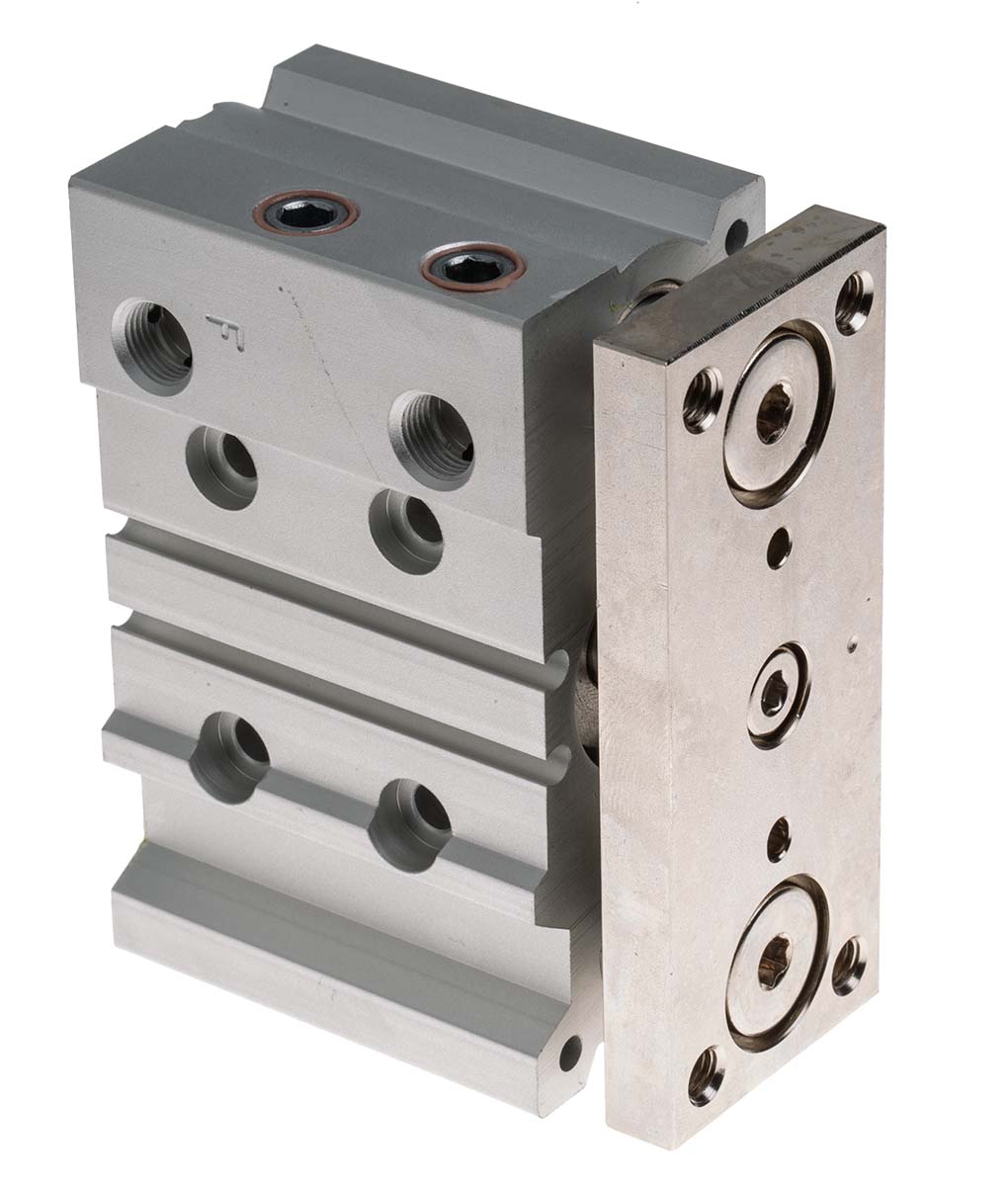 SMC Pneumatic Guided Cylinder - 25mm Bore, 20mm Stroke, MGP Series, Double Acting