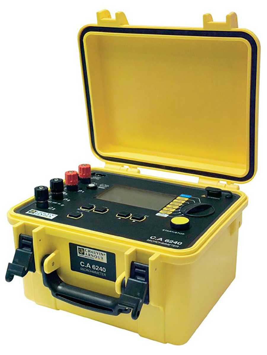 Chauvin Arnoux CA 6240 Ohmmeter, 399 Ω Max, 1μΩ Resolution, 4 Wire