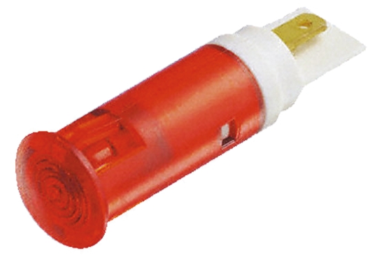 Signal Construct Red Panel Mount Indicator, 130V, 10mm Mounting Hole Size