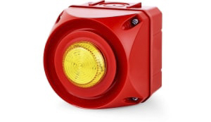 AUER Signal ADS-T Series Yellow Sounder Beacon, 110 → 240 V ac, 110 → 240 V ac, IP65, Surface Mount, 108