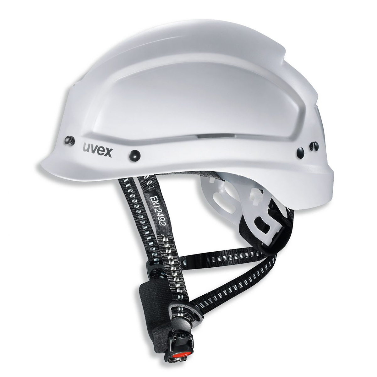 uvex uvex pheos alpine White Safety Helmet with Chin Strap, AdjustableVentilated