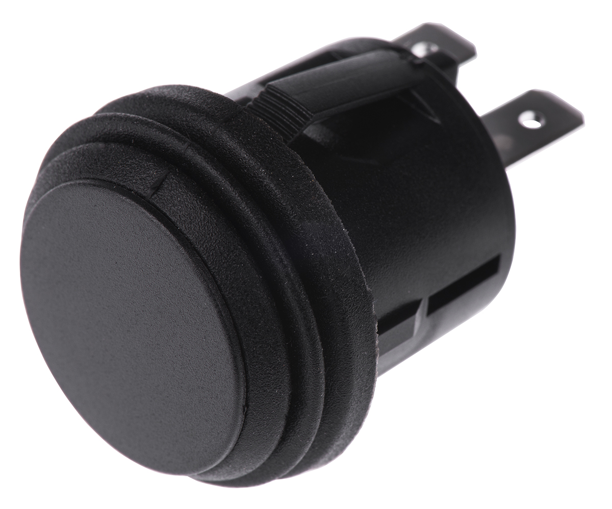 ZF Push Button Switch, Latching, Panel Mount, 20.2mm Cutout, SPDT, 125V ac, IP65