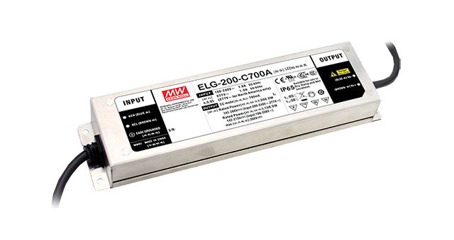 MEAN WELL LED Driver, 343V Output, 200W Output, 700mA Output, Constant Current Dimmable