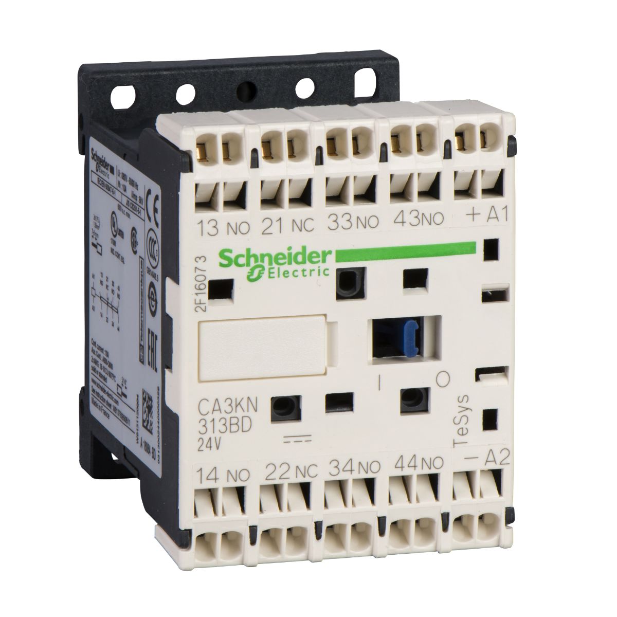 Schneider Electric Control Relay 4NO, 10 A Contact Rating, 0.003 kW, 24 Vdc, 4PST, TeSys