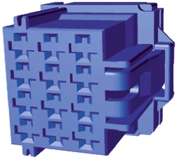 TE Connectivity, AMP MCP 2.8 Automotive Connector Socket Blue 12 Way 6-968972-1