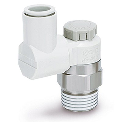 SMC AS2 Series Threaded Pneumatic Silencer & Exhaust Restrictor Function Fitting, R 1/4 Inlet Port, 6mm Tube Inlet