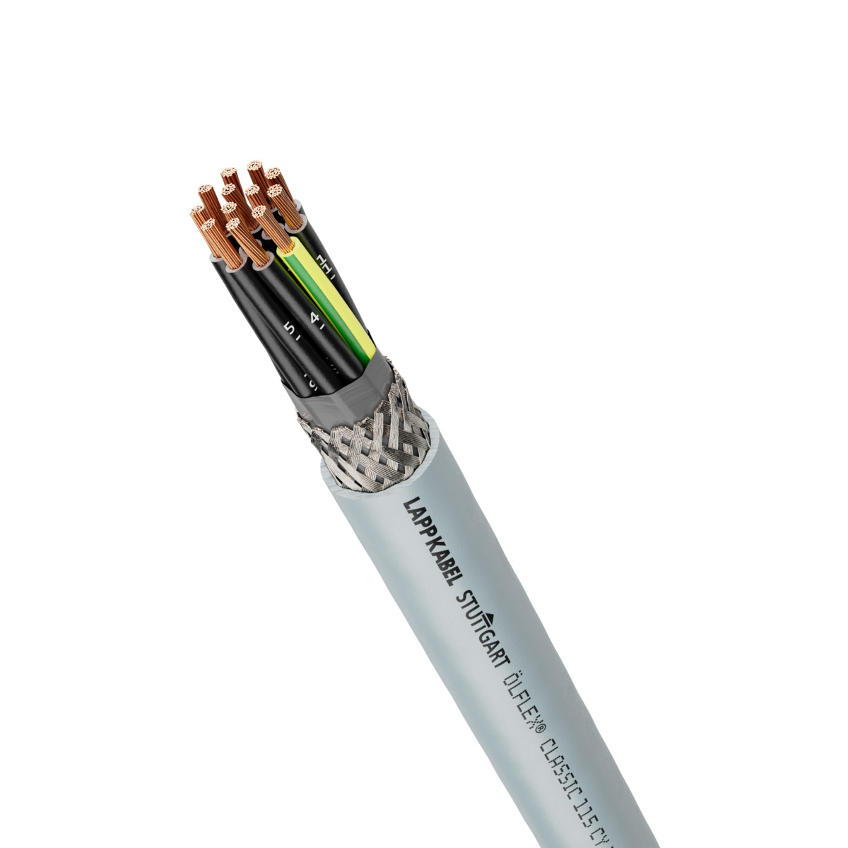 Lapp 11368 Control Cable, 7 Cores, 1 mm² CSA 17 AWG, Screened, 100 m, Grey Polyvinyl Chloride Sheath