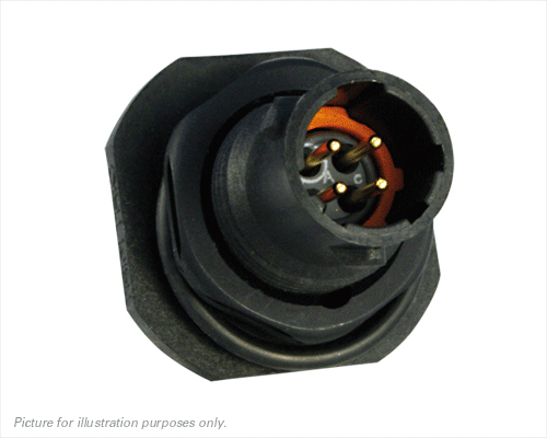 Souriau Sunbank by Eaton Circular Connector, 4 Contacts, Panel, Standard Connector, Plug, Male, IP68, IP69K, UTS Series