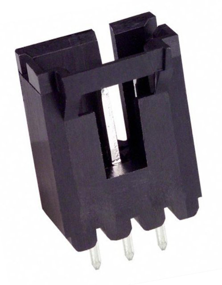 TE Connectivity AMPMODU MTE Series Straight Through Hole PCB Header, 3 Contact(s), 2.54 mm Pitch, 1 Row, Shrouded