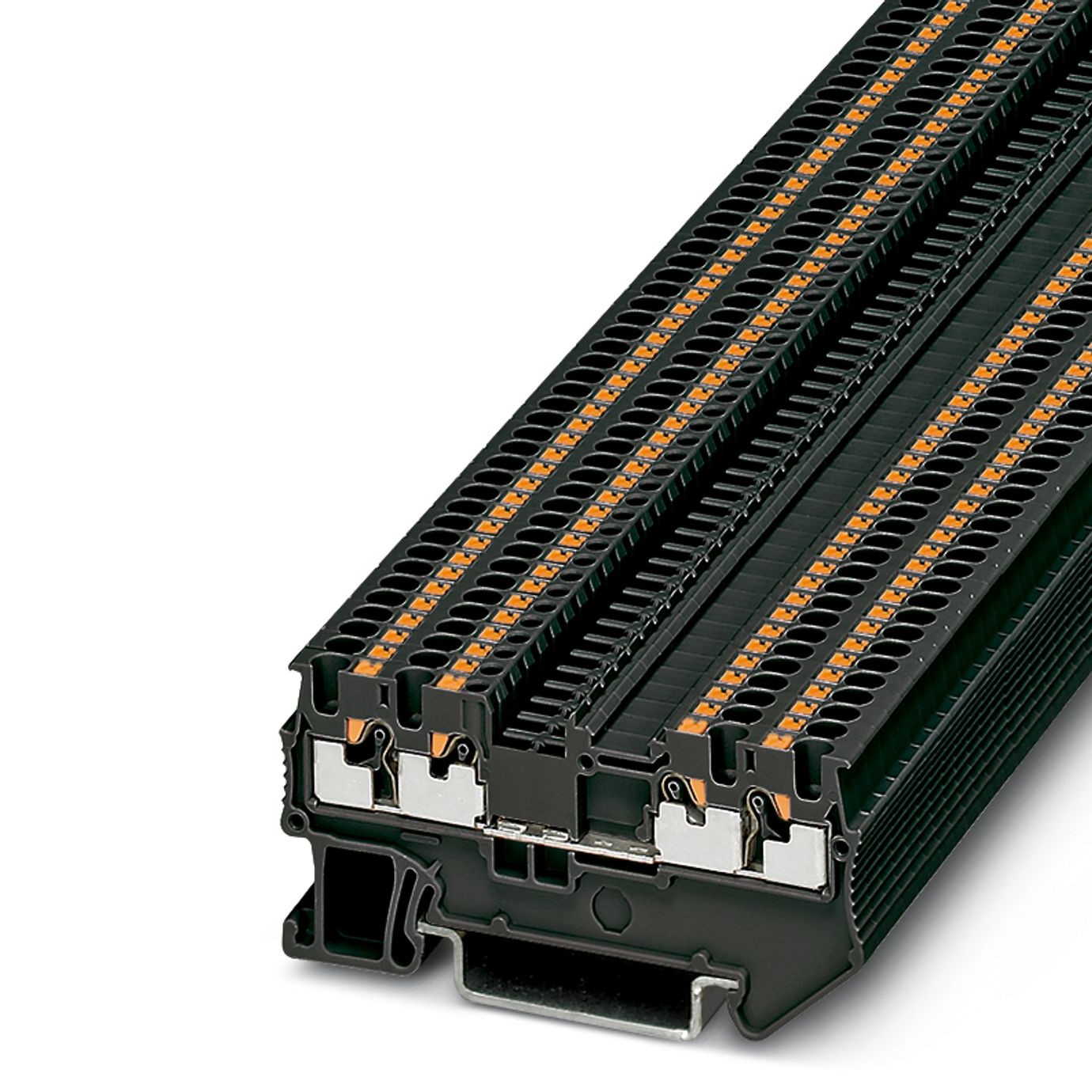 Phoenix Contact 3208199 PT 1.5/S-QUATTRO BK Series Black, 0.14 → 1.5mm², Single-Level, Push In Termination