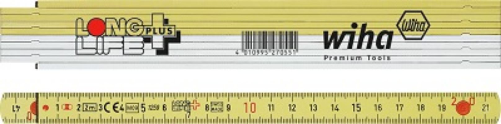 Wiha 2m Glass Fiber Reinforced Polyamide Metric Folding Ruler
