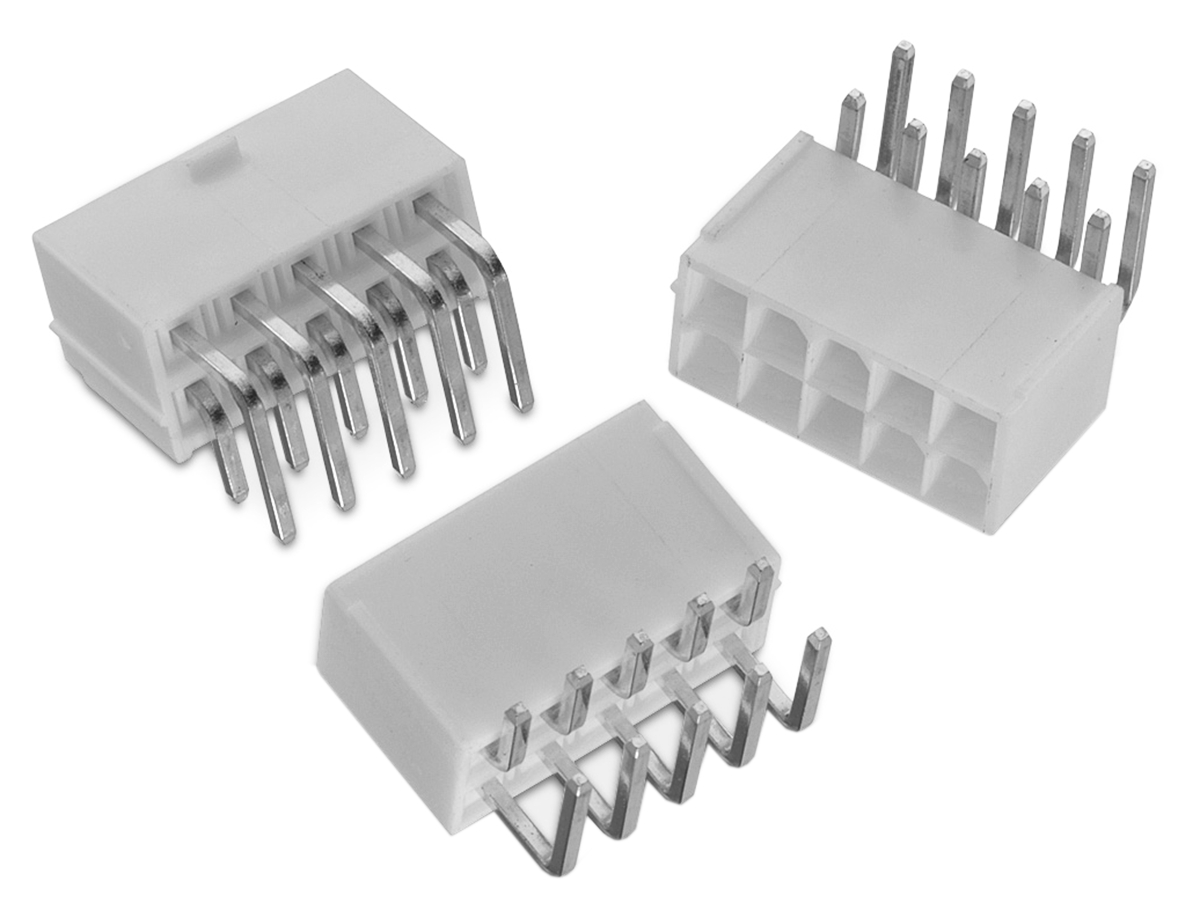 Wurth Elektronik WR-MPC4 Series Right Angle Through Hole PCB Header, 10 Contact(s), 4.2 mm Pitch, 2 Row, Shrouded