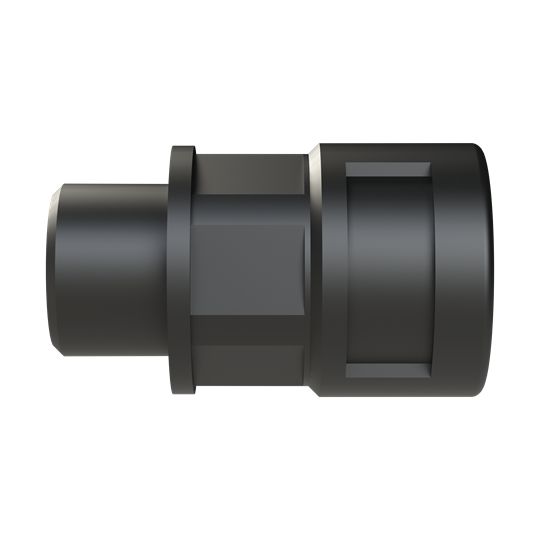 Straight, Conduit Fitting, 12mm Nominal Size, M16, Polyamide 6, Black