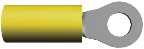 TE Connectivity, PIDG Insulated Ring Terminal, M3.5 Stud Size, 2.6mm² to 6.6mm² Wire Size, Yellow