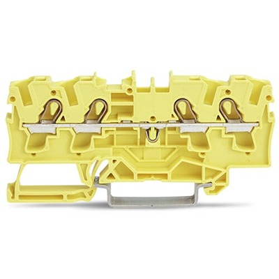 WAGO 2004-1406 TOPJOB S Series Yellow, 4mm², 1-Level, Push In Termination, ATEX, CSA, IECEx