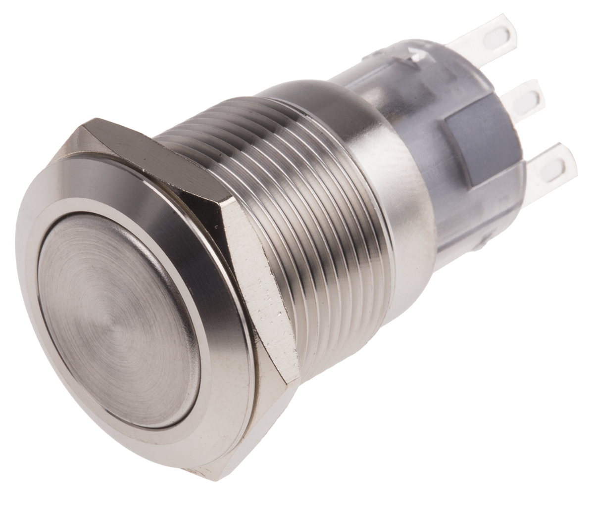 RS PRO Push Button Switch, Latching, Panel Mount, 19mm Cutout, SPDT, 250V ac, IP65, IP67