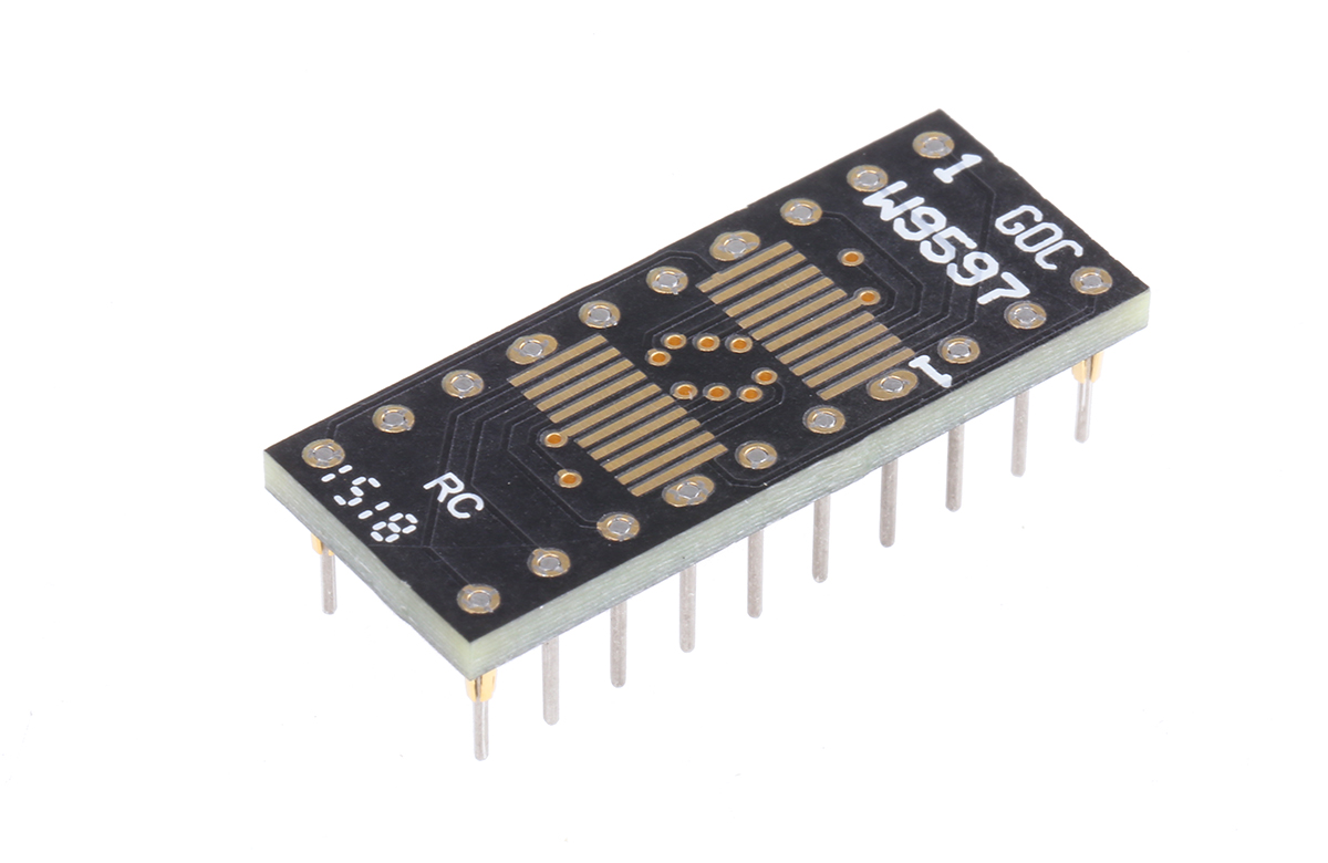 Winslow Straight Through Hole Mount 0.65 mm, 2.54 mm Pitch IC Socket Adapter, SSOP 20 to DIP 20