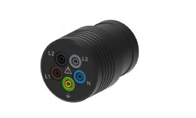 Schutzinger Black Test Connector Adapter With Brass contacts and Nickel Plated