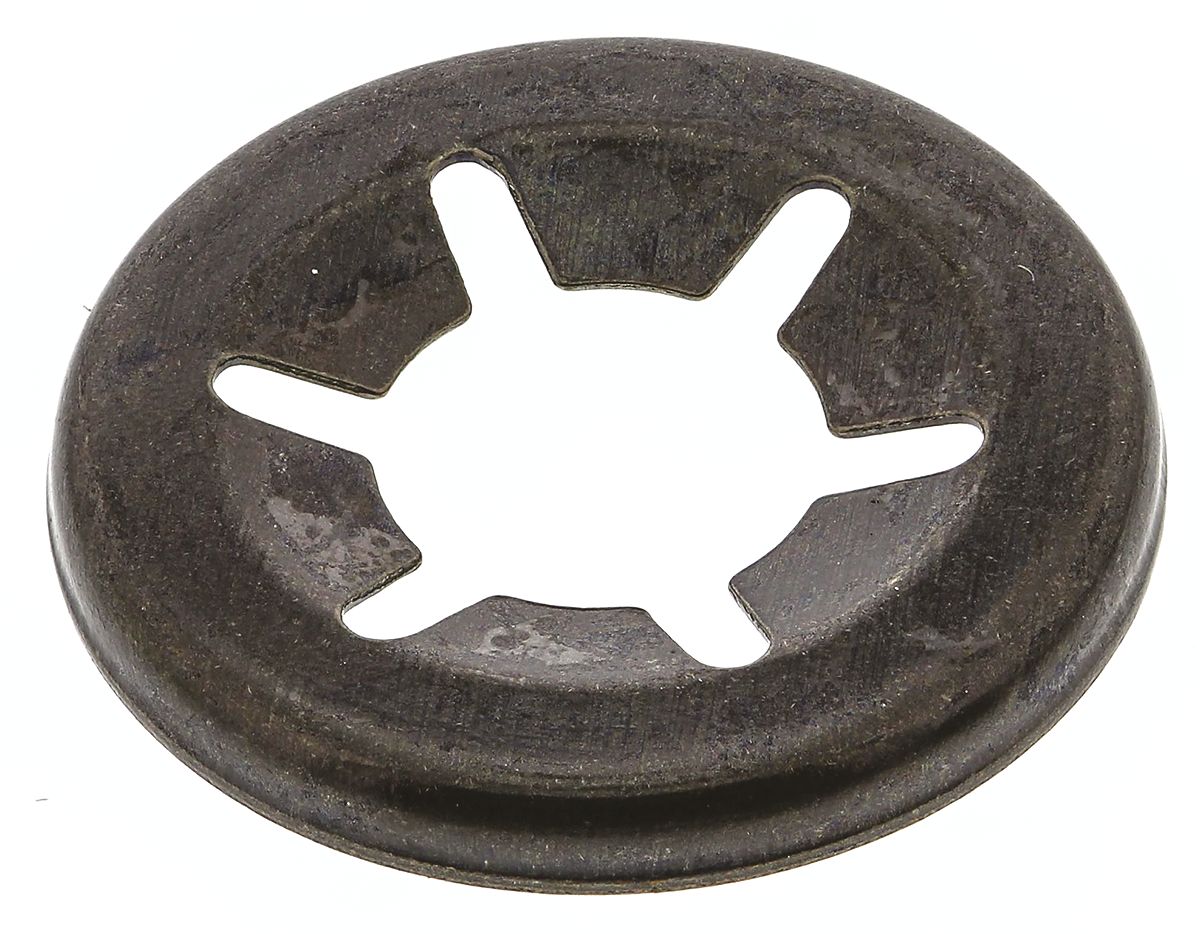 RS PRO Enamelled Steel Open Push-On Fastener for 5mm Shaft