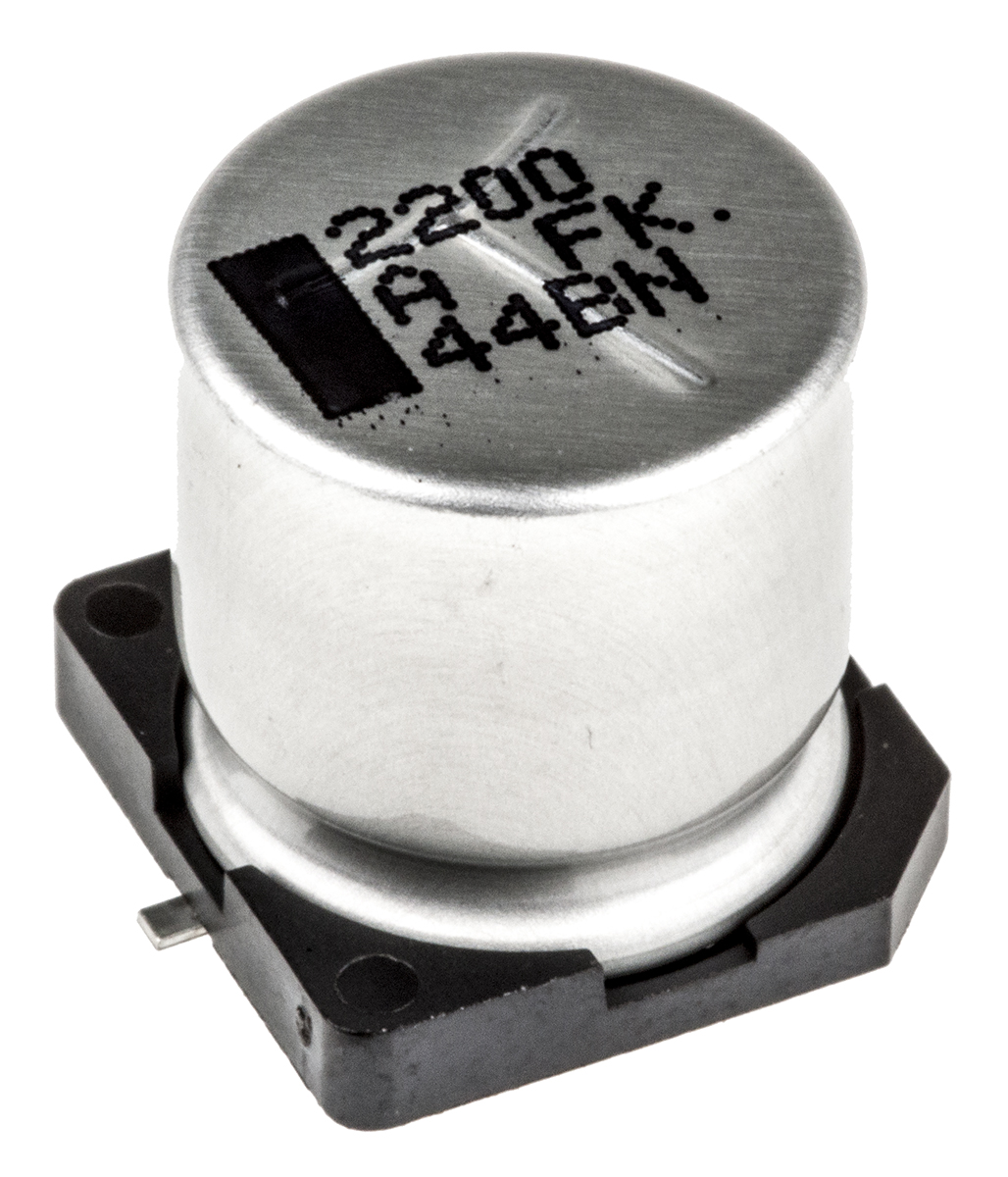 Panasonic 2200μF Aluminium Electrolytic Capacitor 10V dc, Surface Mount - EEEFK1A222AQ